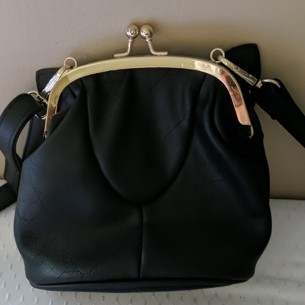 Meowingtons Black Cat Shoulder Purse - Picture 3 of 4